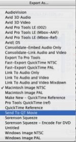 Quicktime Presets
